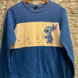Disney Stitch Vibrant Blue Sweater Size S Preowned Good Condition